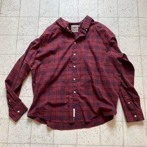 Goodfellow & Co Red and Navy Men’s Button Down